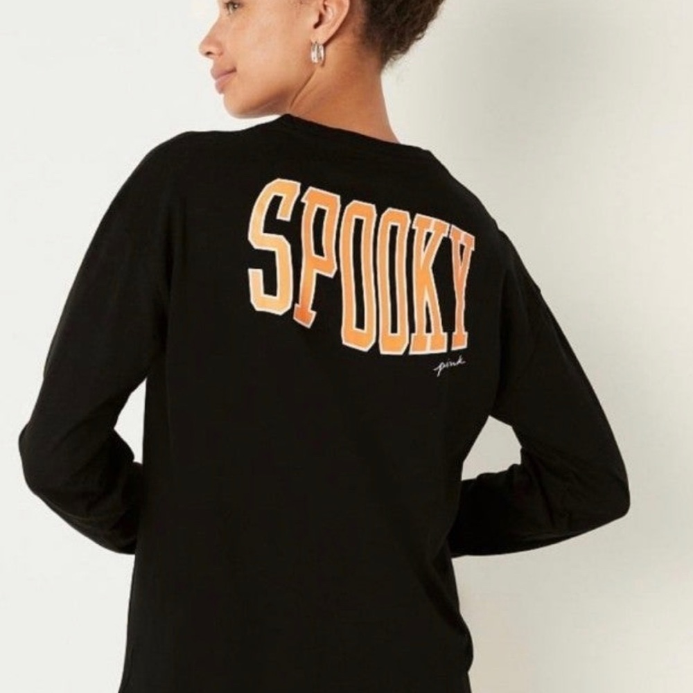 VS PINK SPOOKY HALLOWEEN LONG SLEEVE NWOT
